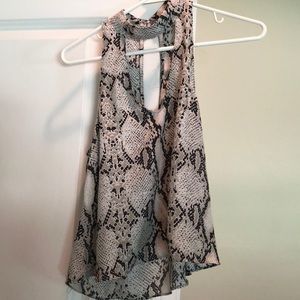 Snakeskin Print Halter